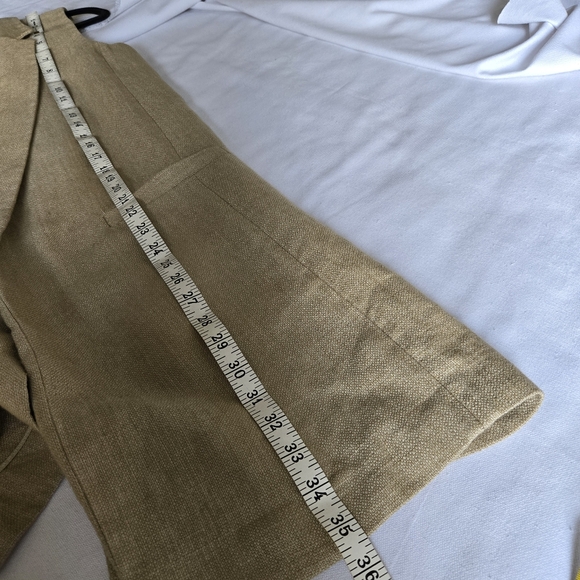 Massimo Dutti M linen vest sleeveless blazer, tan - Picture 8 of 8